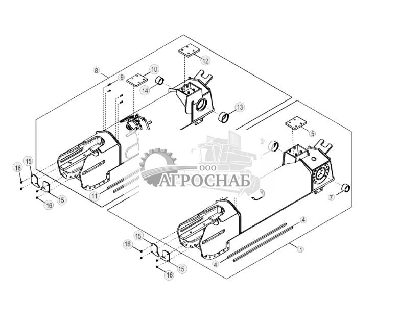 Рама гусеницы (внешний отвал) (STD и WT) (195547 - ) - ST522177 3.jpg